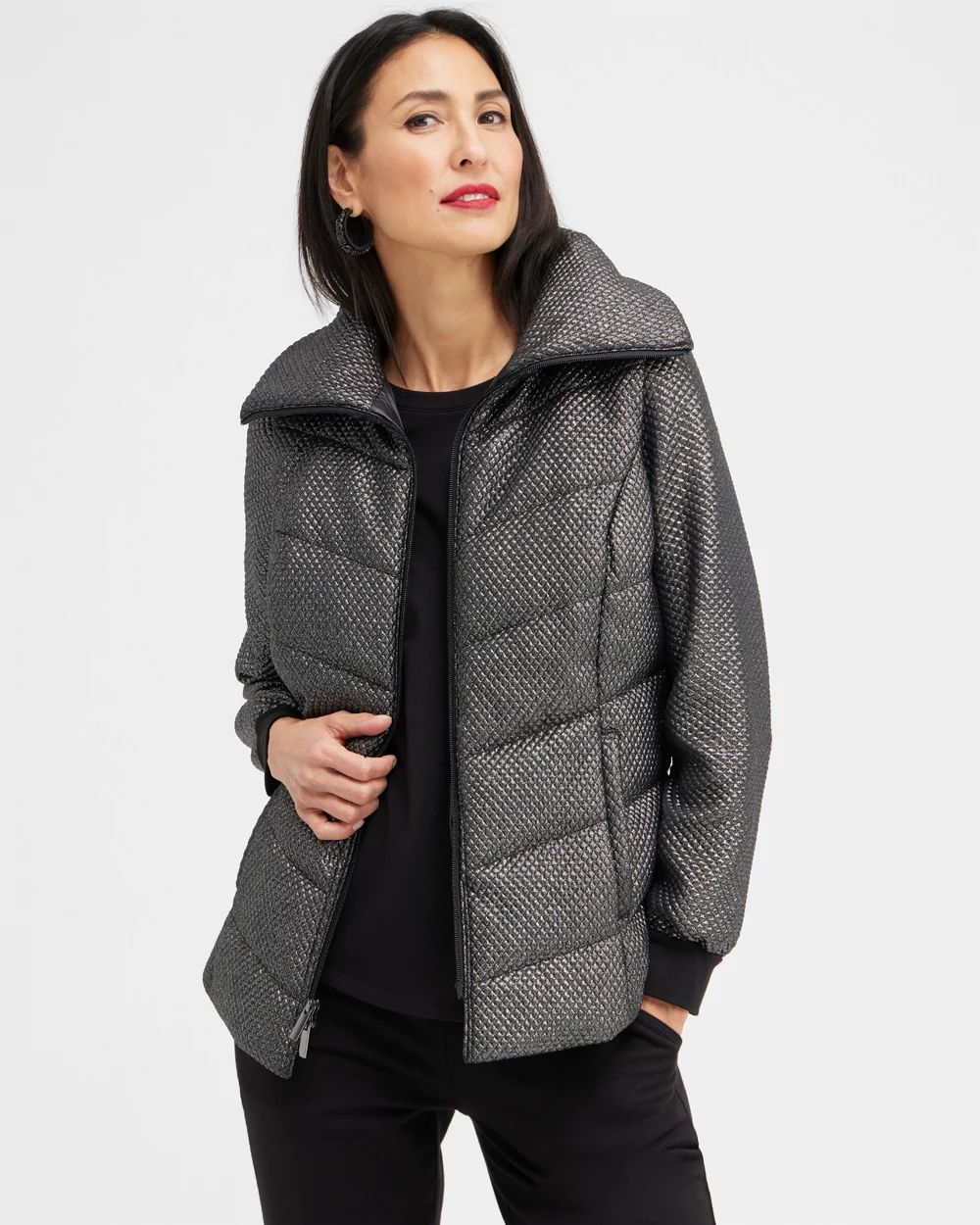 Zenergy Quilted Foil Puffer Vest | Chico's
